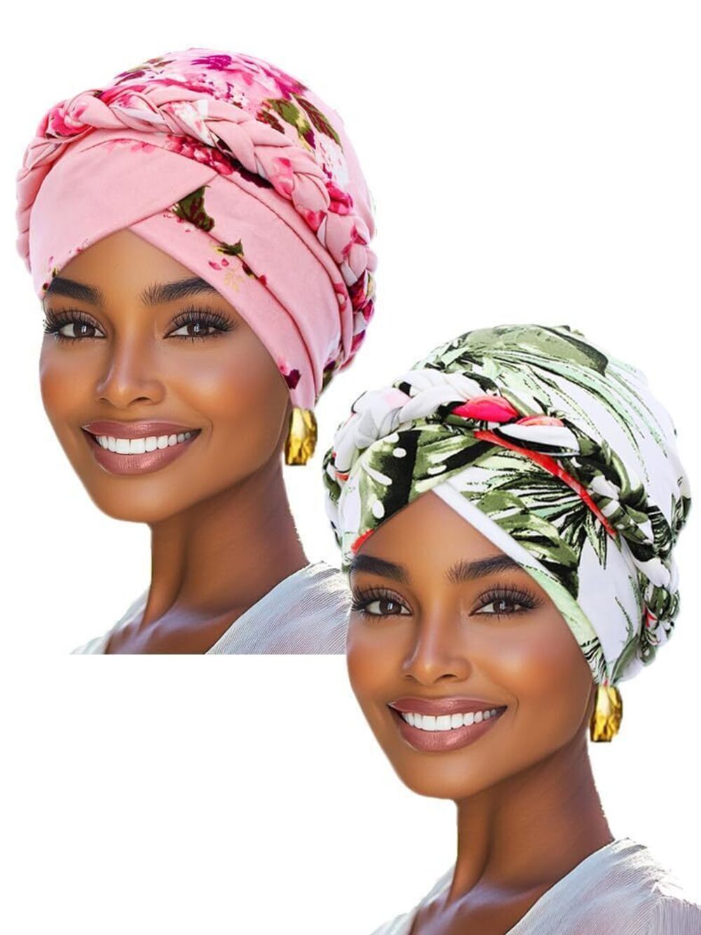 7318 Printed Turban,Flower Pretied Hair Turbans